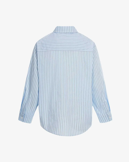 Sky Blue Graffiti Stripe Shirt