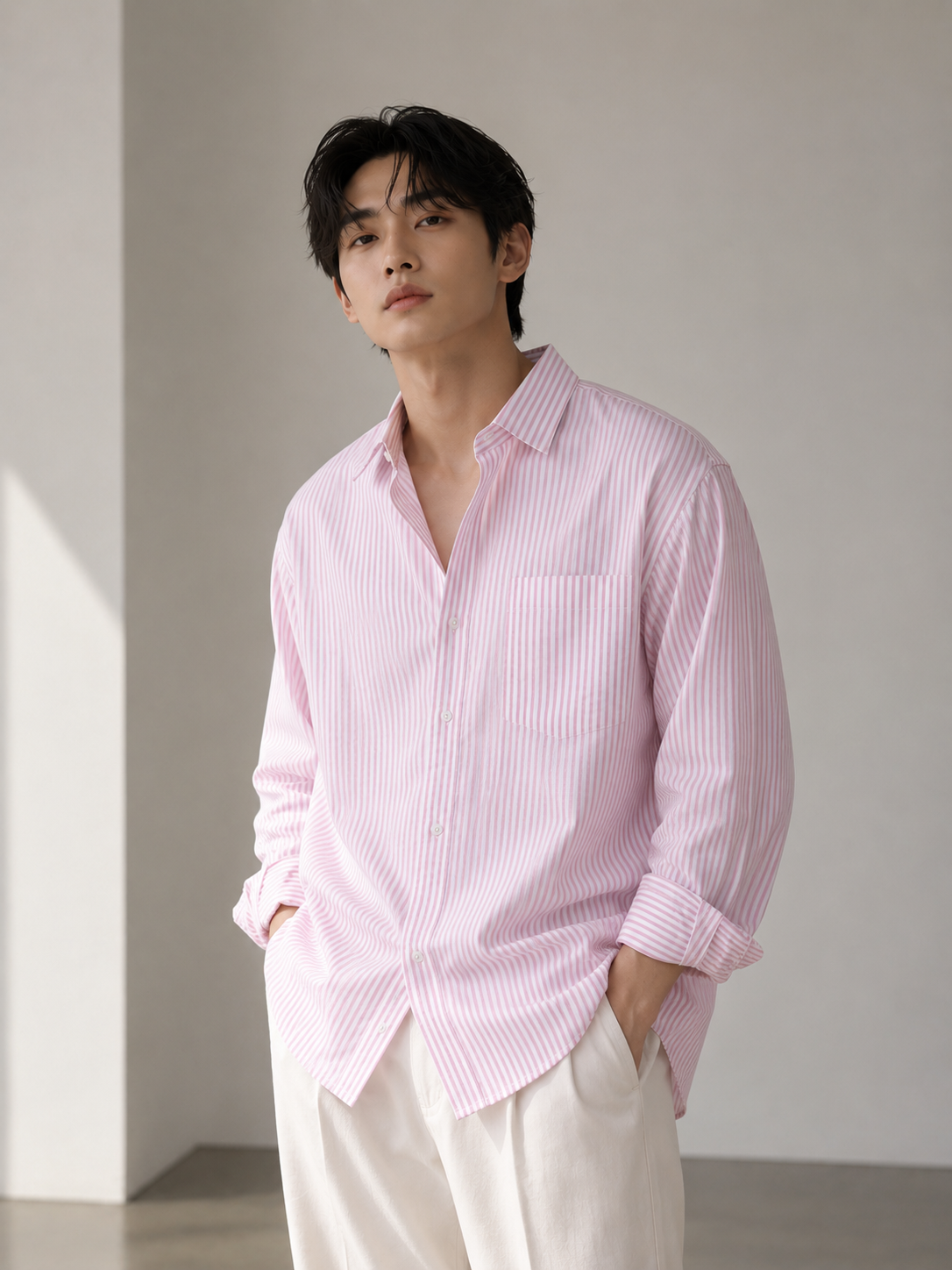 Azure Pinstripe Shirt Pink
