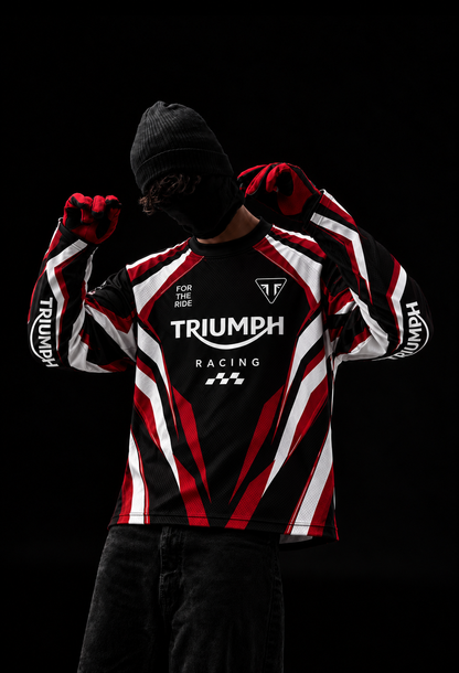 Red TRIUMPH Inspired Racing Mesh Jersey