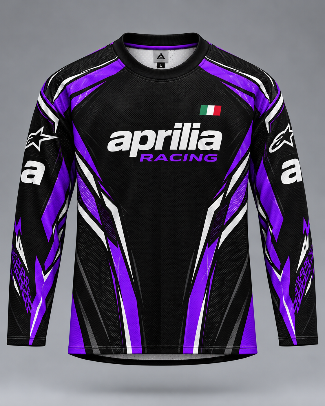 Dark Aprilia Inspired Racing Mesh Jersey