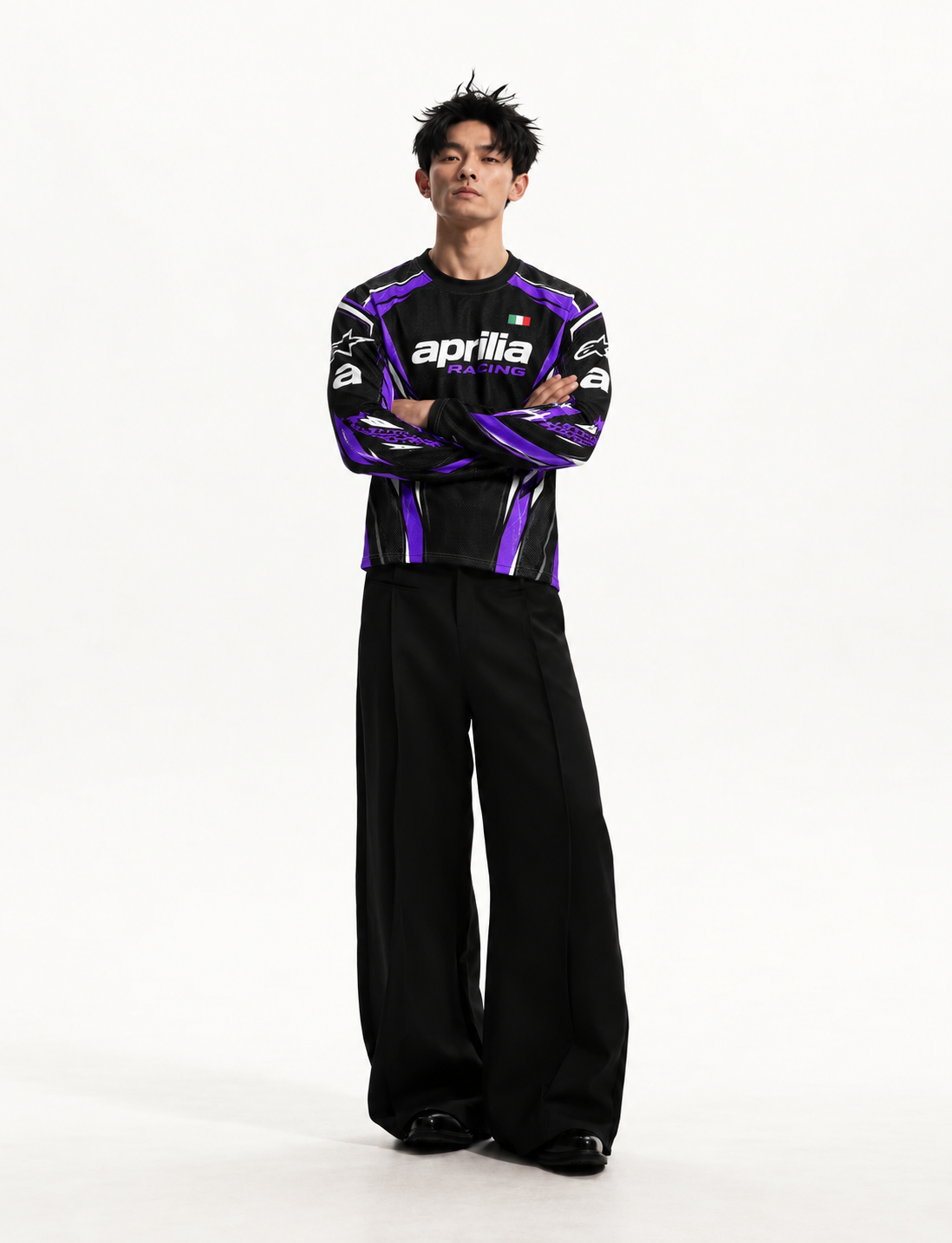 Dark Aprilia Inspired Racing Mesh Jersey