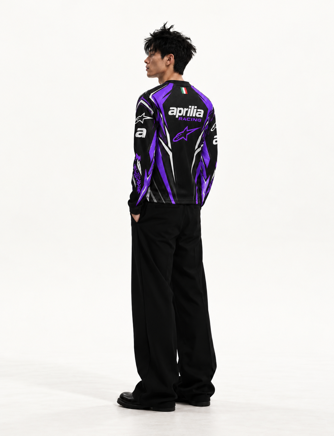Dark Aprilia Inspired Racing Mesh Jersey