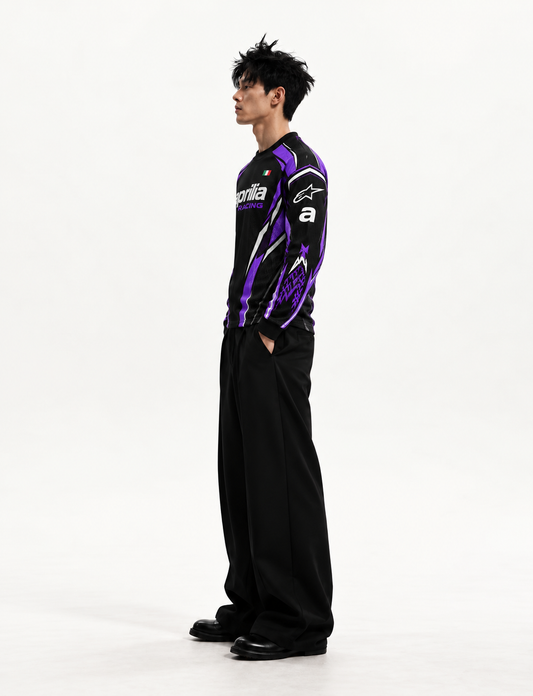 Dark Aprilia Inspired Racing Mesh Jersey