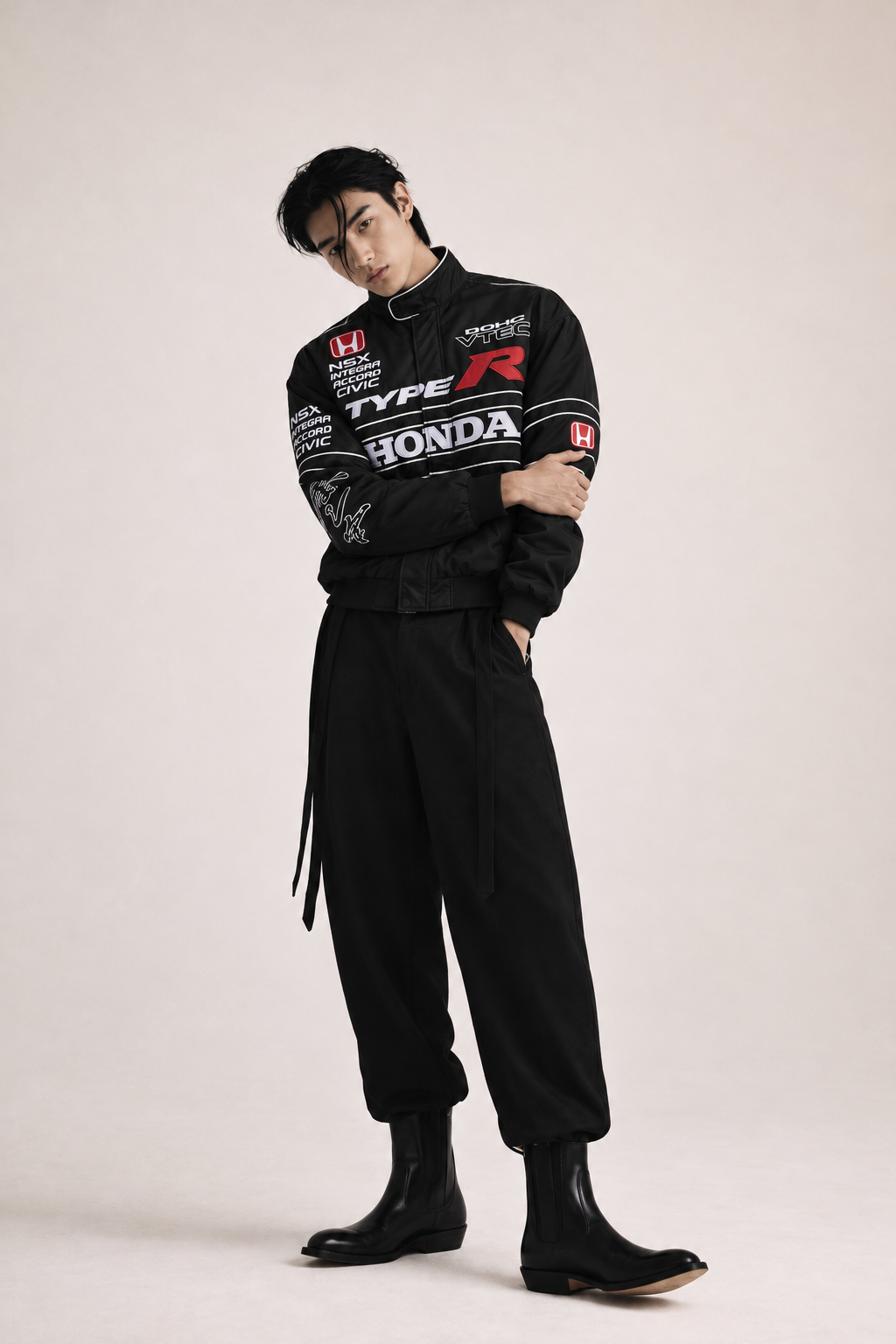 Honda Type R inspired Reflective Racing Jacket – Black (Pre-Order)