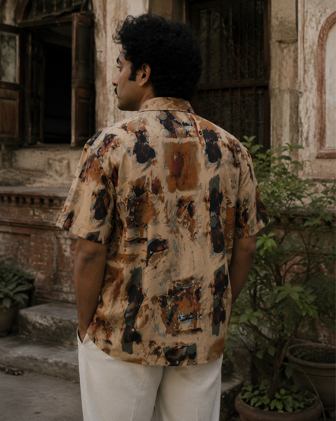 Sandstone Abstract Print Shirt